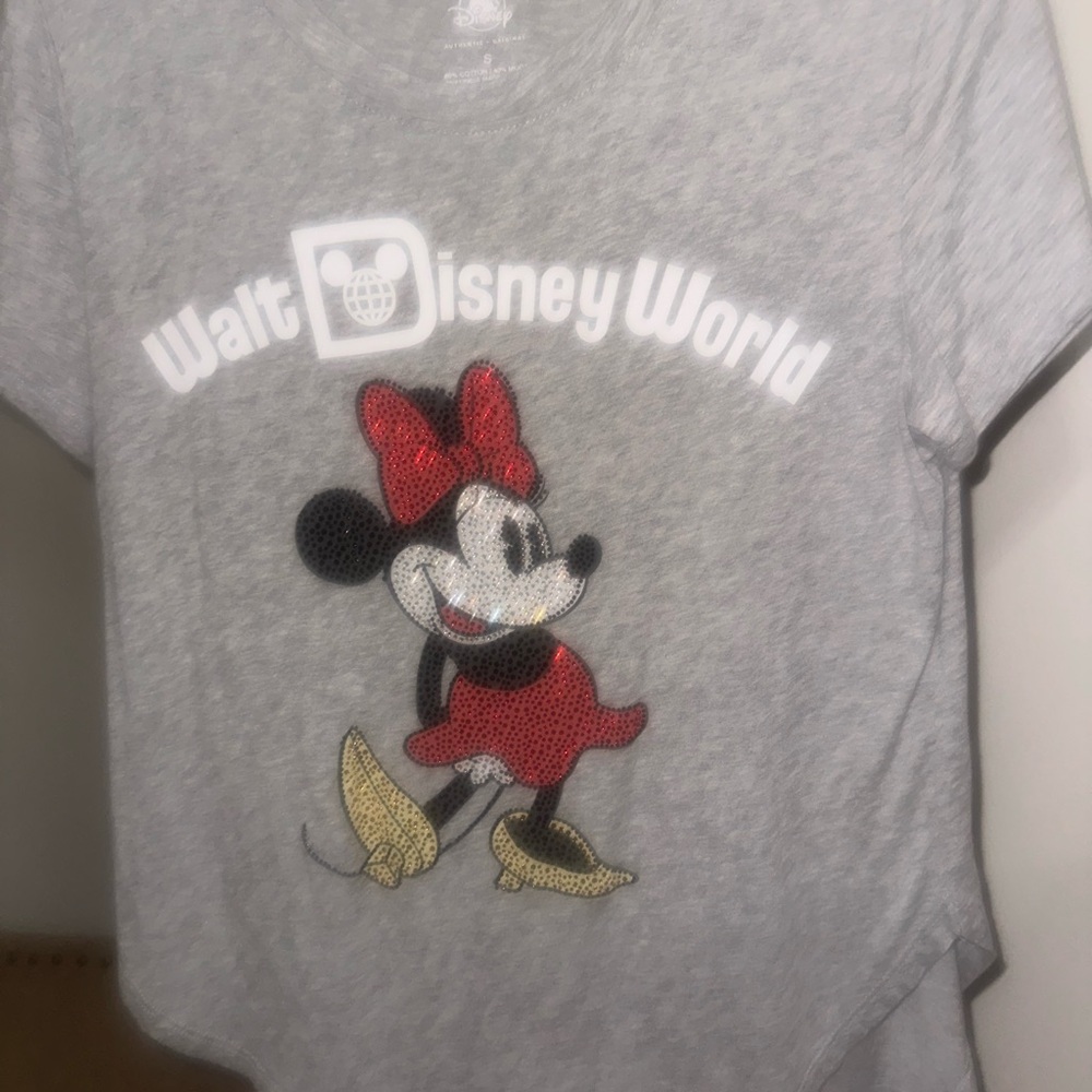 Disney adult small Gray Minnie Mouse T-Shirt
